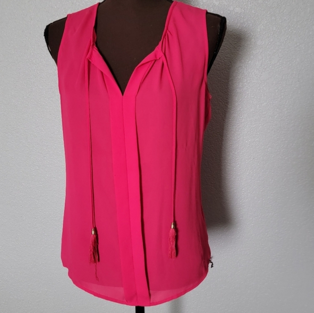Rose & Olive Pink Sleeveless Top